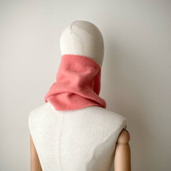 joodito 100% cashmere tube scarf high cowl collar snood shawl winter light pink - Picture 4 of 8